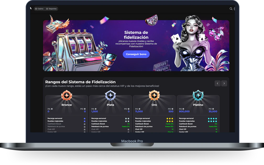 Winaura Casino sistema de fidelización y niveles VIP